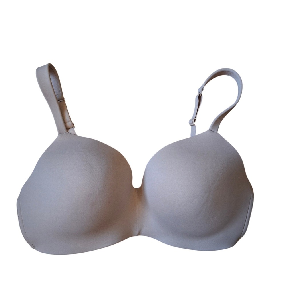 Cacique Lane Bryant Beige Smooth T-Shirt Bra Underwire 38DD Neutral Tan Intimate